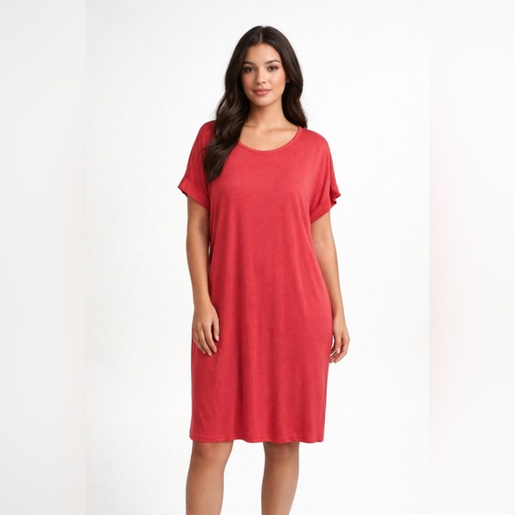 All The Buzz Fab Fashion Dresses & Skirts - Shop Basic You Oughta Know Basic Pocket Mini Dress in Punch Size Large NEW